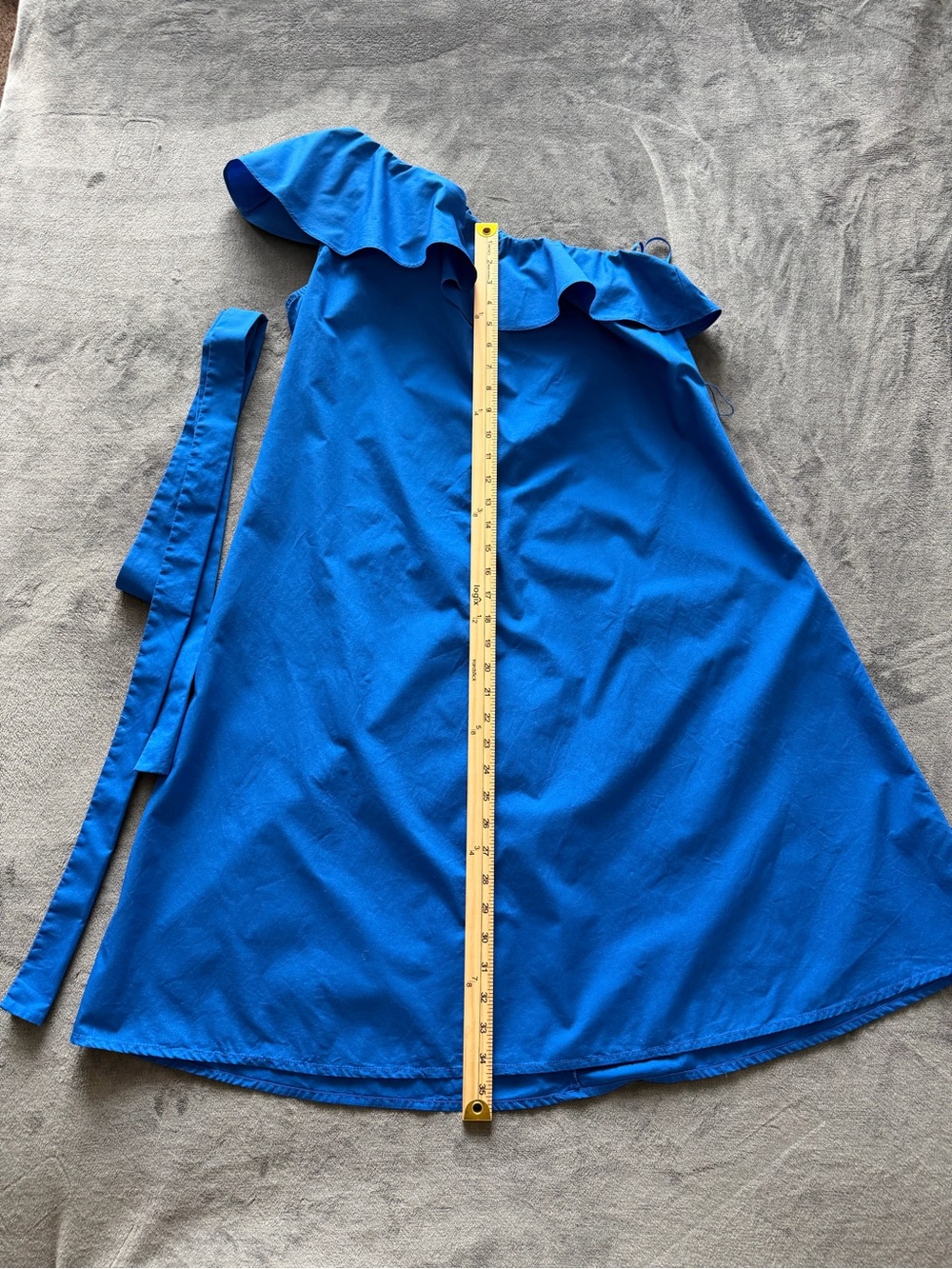 Banana Republic One-Shoulder Ruffle Dress in Cobalt Blue - Picture 6 of 10